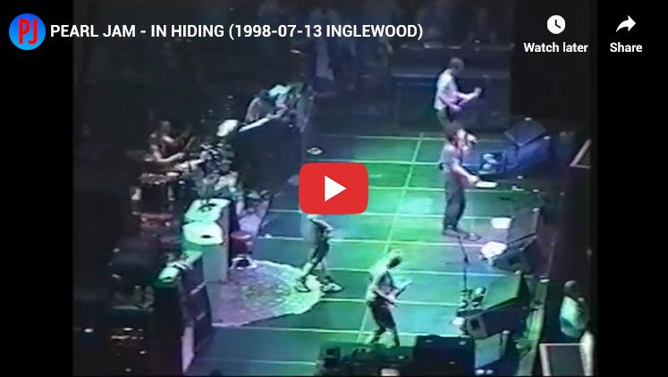 18. In Hiding - Top Pearl jam Songs