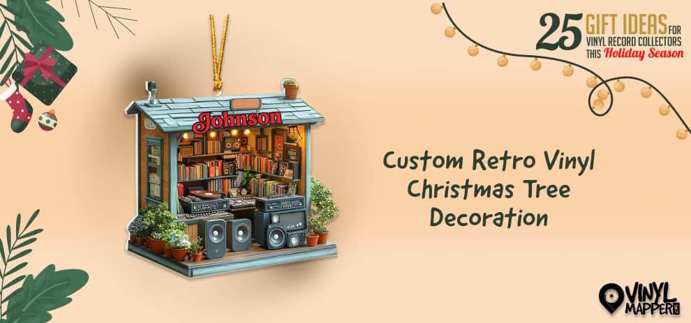 Best Amazon Christmas Gifts for Vinyl Collectors Custom Retro Vinyl Christmas Tree Decoration