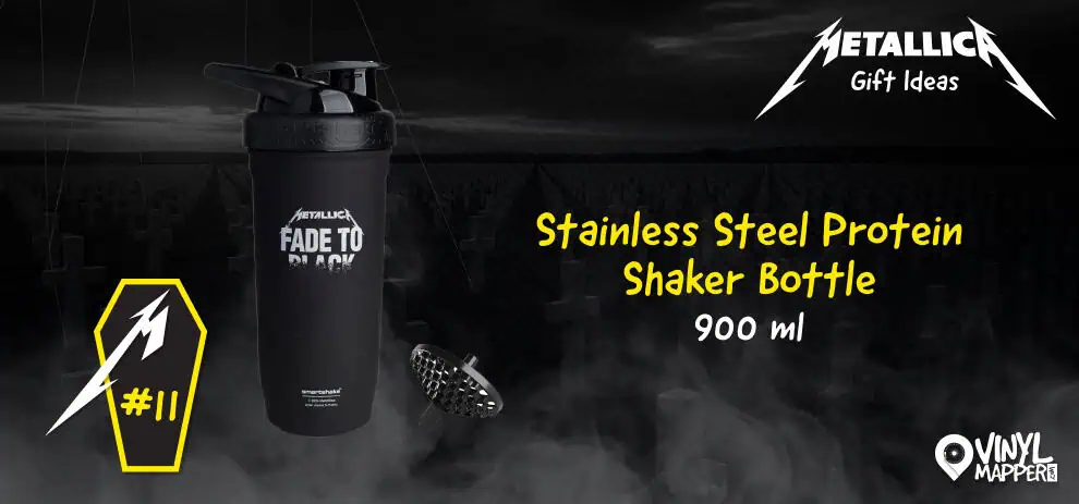 The best Metallica gifts every fan will love - Stainless Steel Protein Shaker Bottle 900 ml