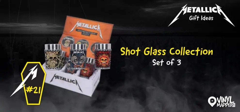 Unique Metallica gifts vinyl apparel collectibles more - Set of 3 Shot Glass Collection